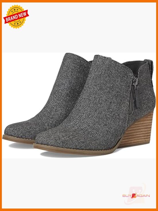 Shoes - Sculpted wedge bootie with zipper, CloudBound foam insoles, 2.25" heel